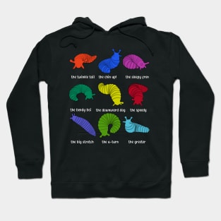 Slug Fidget Toy Funny Position Drawings Hoodie